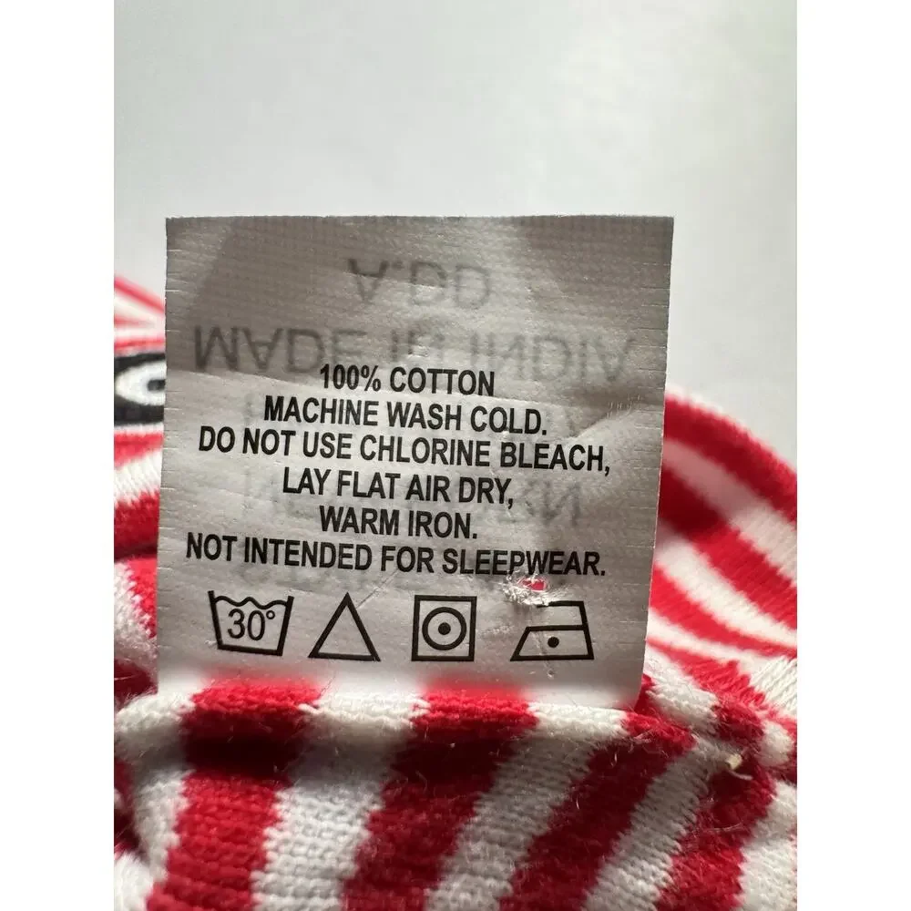 Georgia Bulldogs Baby Beanie Newborn Red White Striped Cotton UGA NCAA Hat